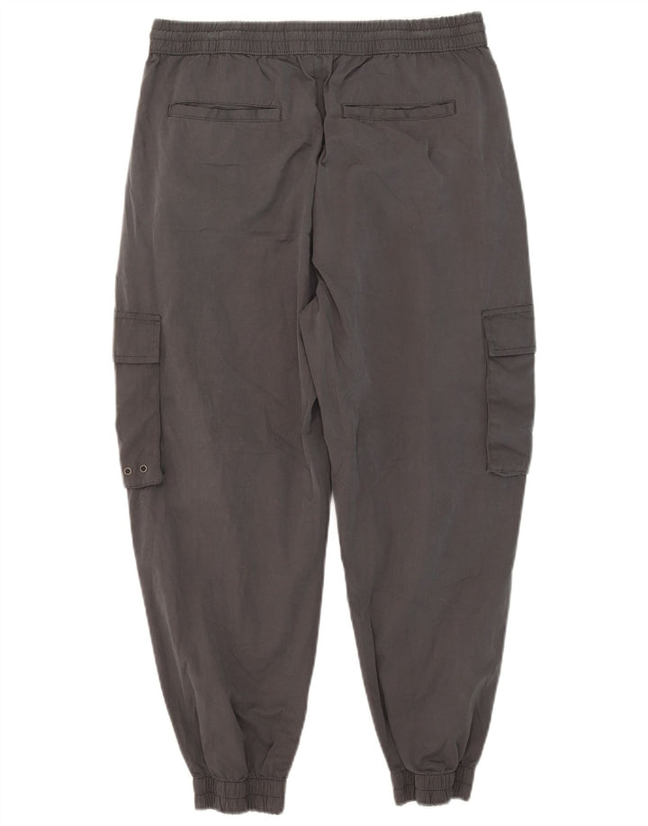 Męskie spodnie cargo Zara Crop Joggers Large W32 L24 Szary poliester