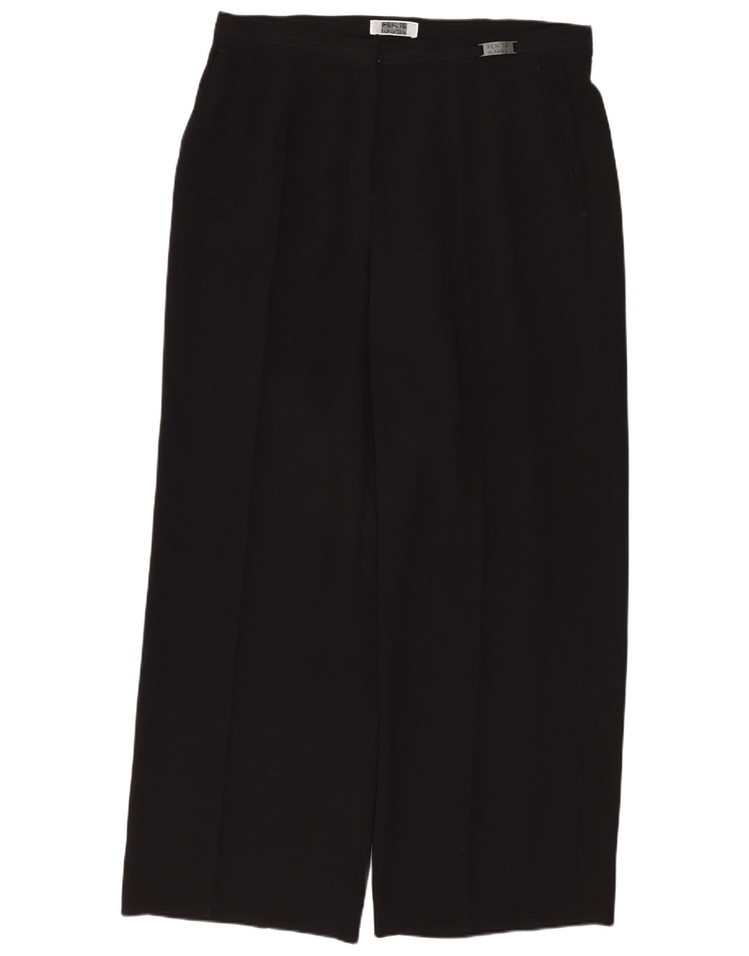 Damskie proste spodnie chino Perte by Krizia W32 L28 Czarny poliester