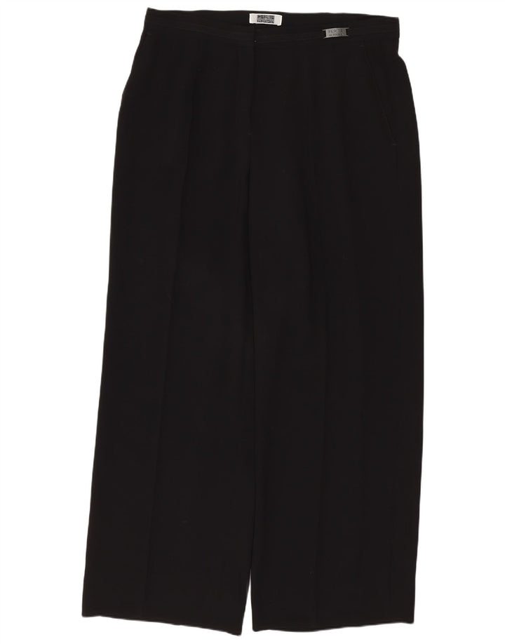 Damskie proste spodnie chino Perte by Krizia W32 L28 Czarny poliester