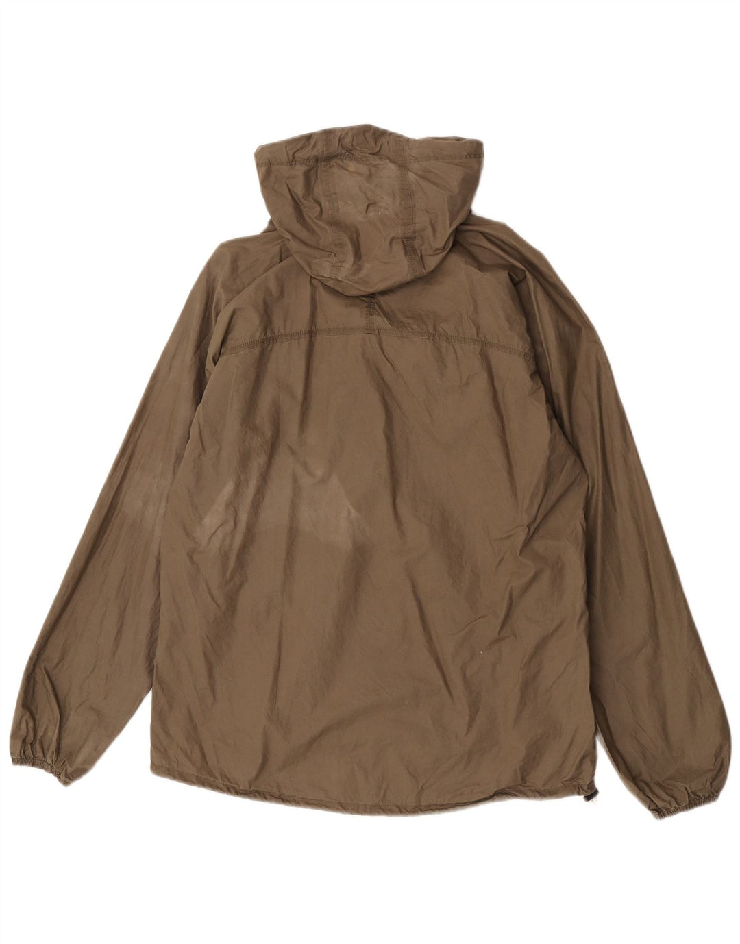 Damska kurtka przeciwdeszczowa z kapturem i kapturem w stylu vintage, UK 14, średnia bawełna khaki