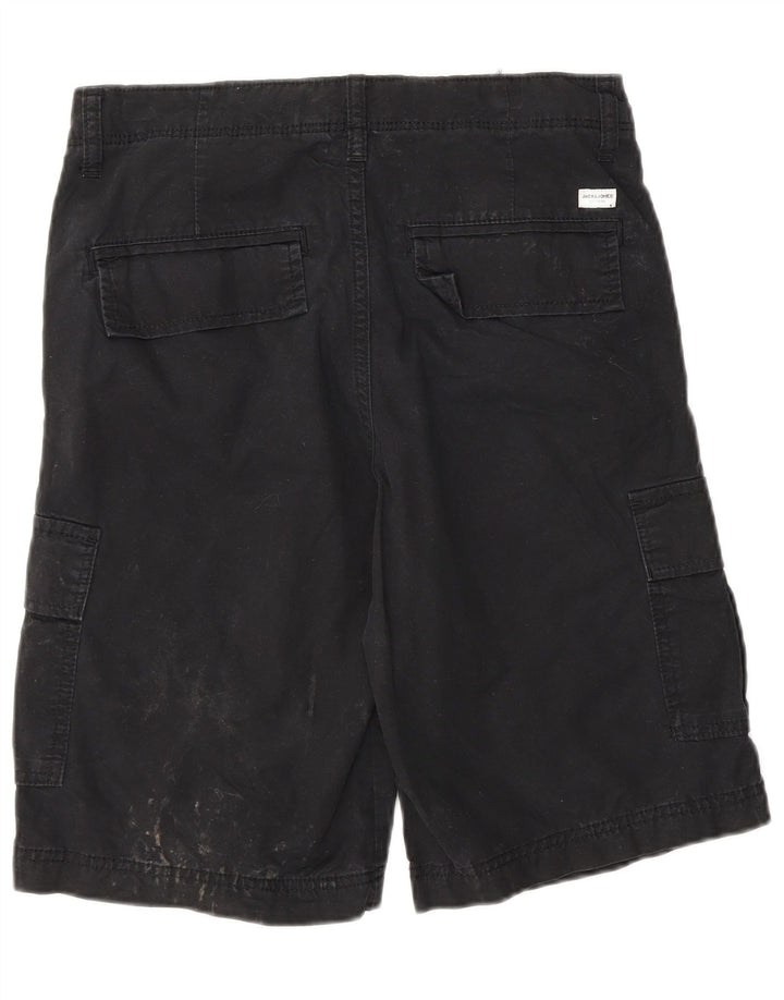 Męskie spodenki cargo Jack & Jones XS W26, czarne, bawełniane