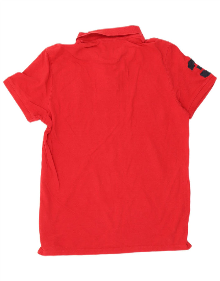 US Polo Assn. Męska koszula graficzna o regularnym kroju, średnio czerwona, bawełniana
