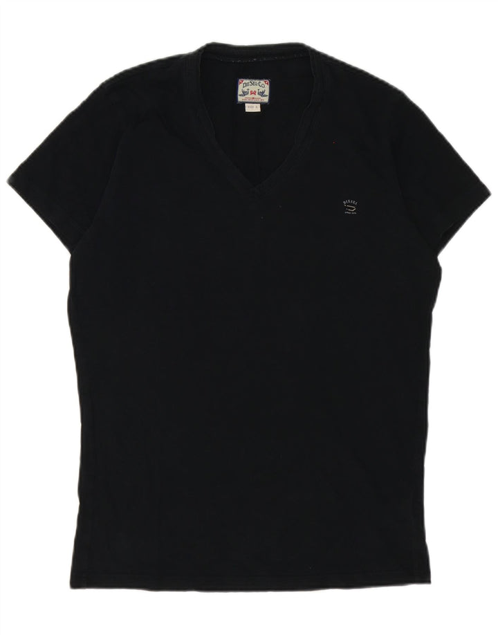 T-shirt męski Diesel, mały, czarny, bawełniany