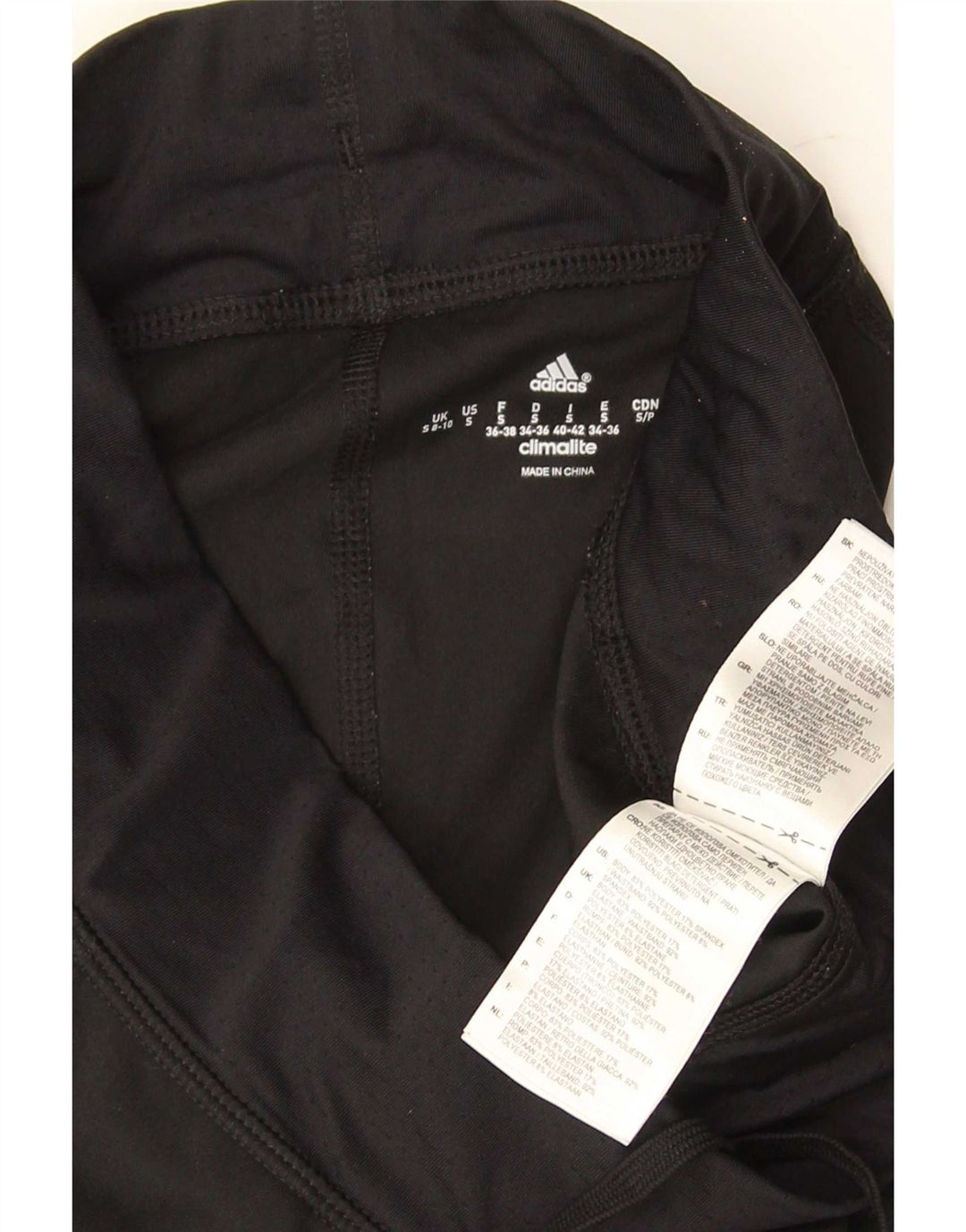 Legginsy Adidas Damskie Climalite Capri UK 8/10 Małe Czarne Poliester