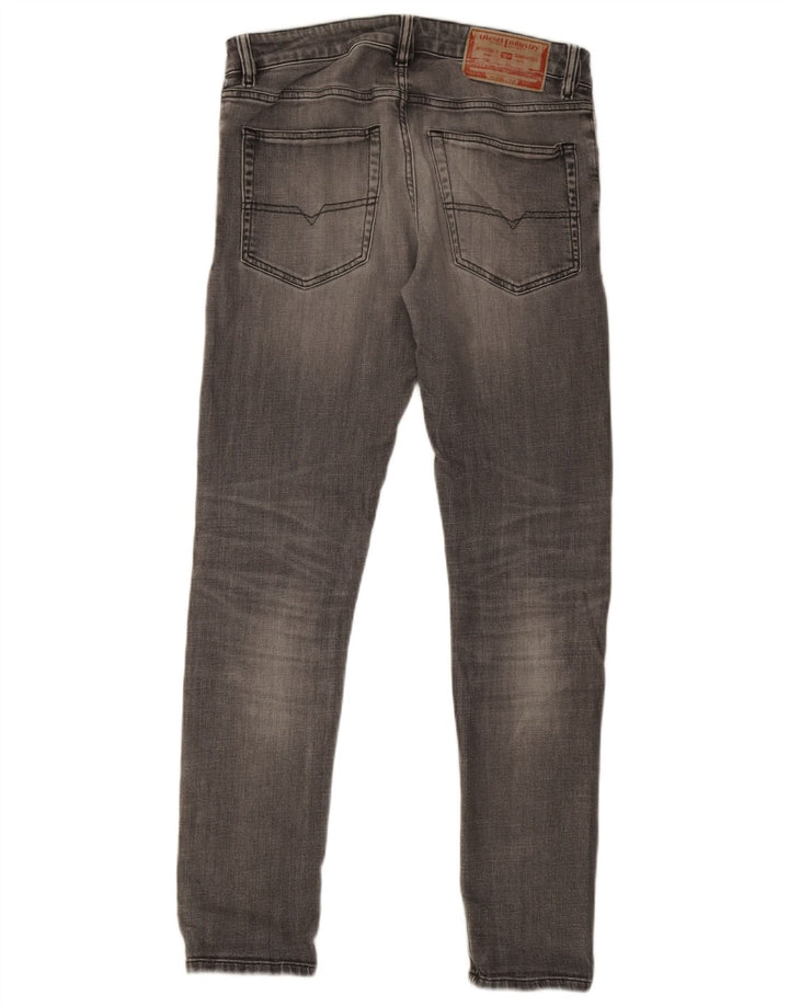 Męskie jeansy Diesel Slim W30 L31 Szara bawełna
