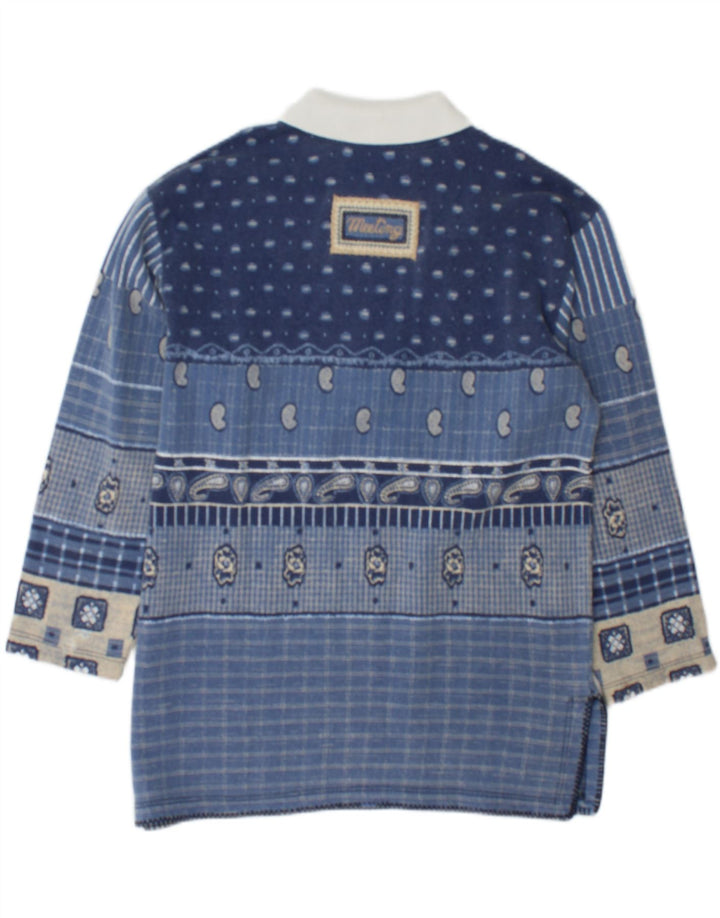 Męska bluza polo Meeting Sweter w kolorze średniego niebieskiego patchworku