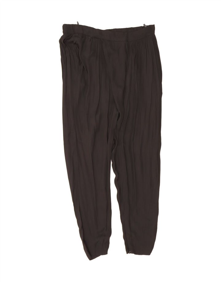 BENETTON Womens Slim Casual Trousers UK 12 Medium W32 L27 Black Polyester Vintage Benetton and Second-Hand Benetton from Messina Hembry 