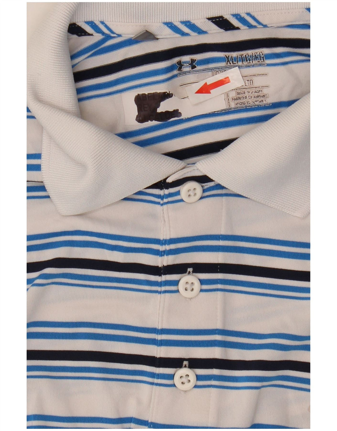 Męska koszulka polo Under Armour XL z poliestru w białe paski