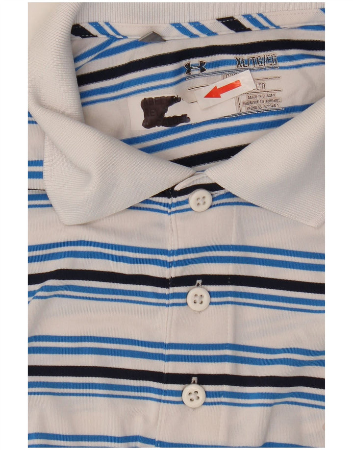 Męska koszulka polo Under Armour XL z poliestru w białe paski