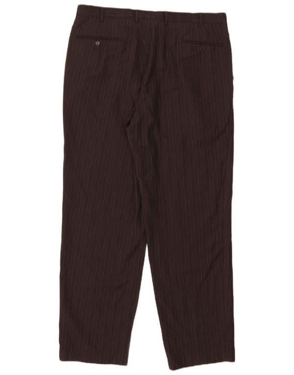 Spodnie garniturowe męskie Pierre Cardin IT 54 2XL W36 L31 Brązowe prążki