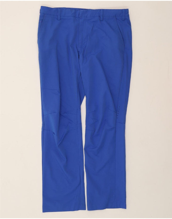 Męskie proste spodnie chino ADIDAS W36 L32 Niebieski poliester