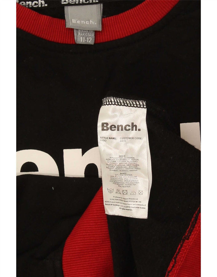 Chłopięca bluza z grafiką Bench, 11-12 lat, czarna, bawełniana