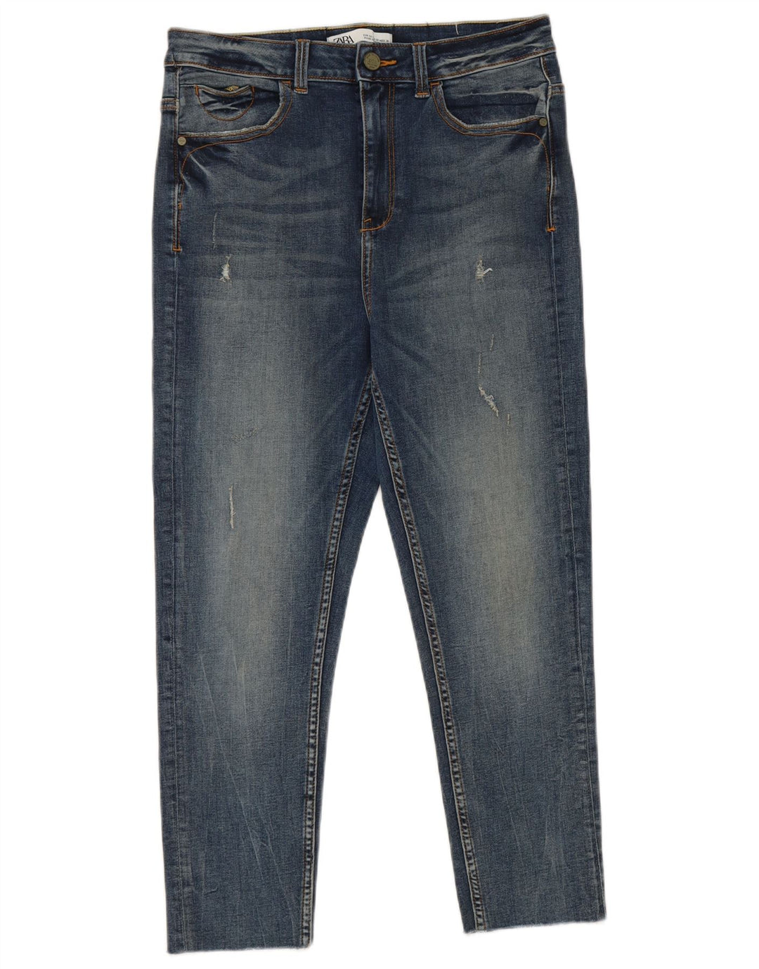 Krótkie jeansy damskie Zara EU 40 Medium W30 L24 Niebieskie bawełniane