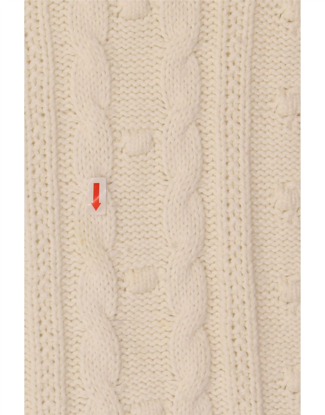LANDS END Womens Roll Neck Jumper Sweater UK 16 Large White Cotton Vintage Lands End and Second-Hand Lands End from Messina Hembry 