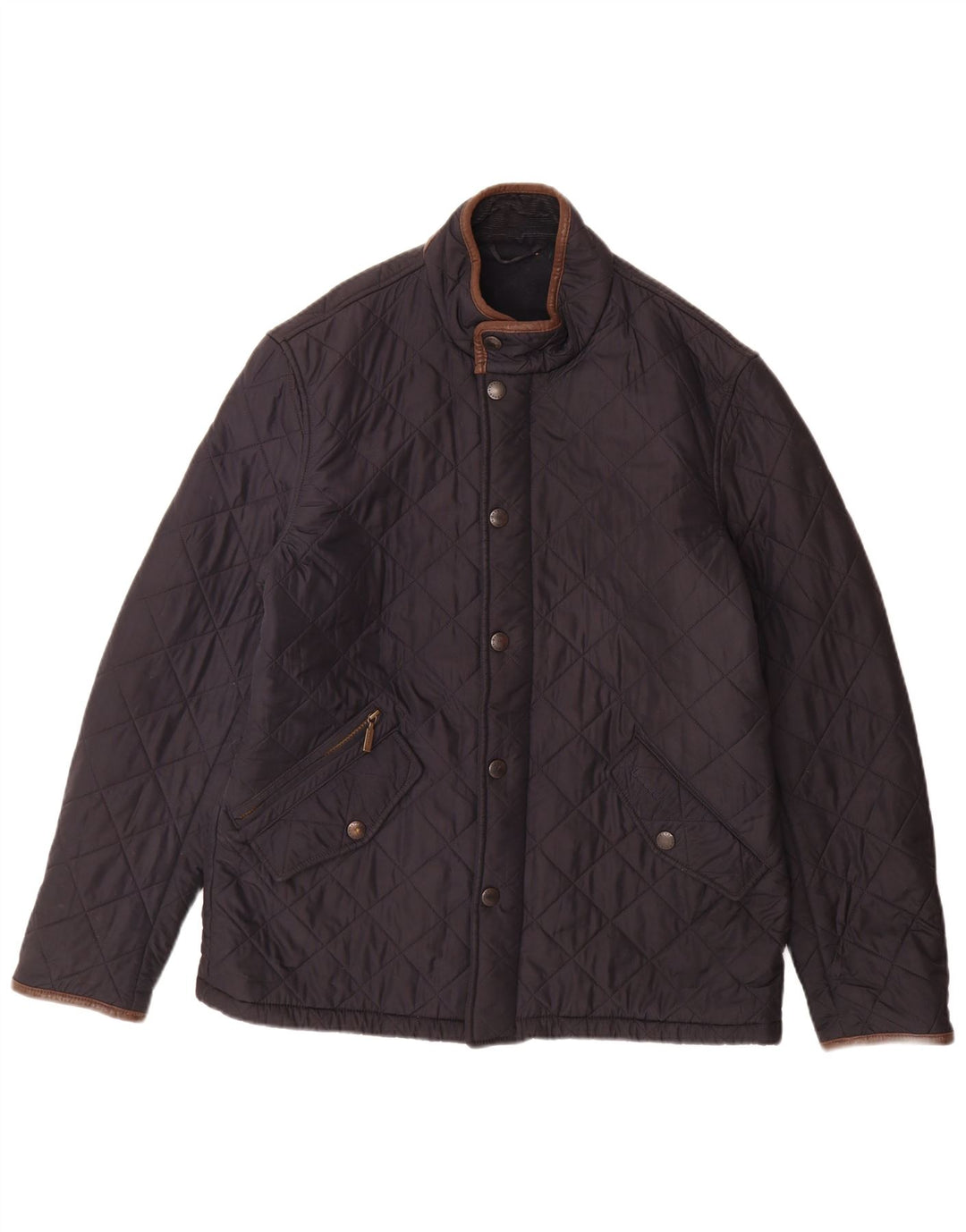 Męska pikowana kurtka Barbour UK 40, duża, granatowa
