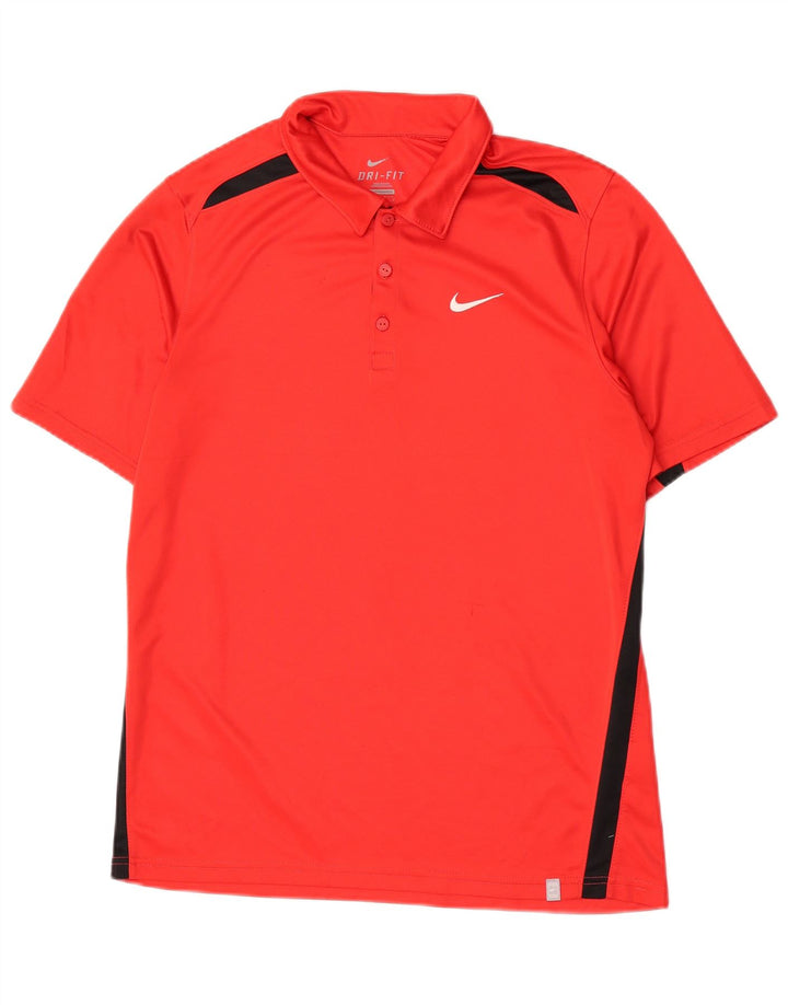 Męska koszulka polo Nike Dri Fit, poliester w kolorze średniej czerwieni