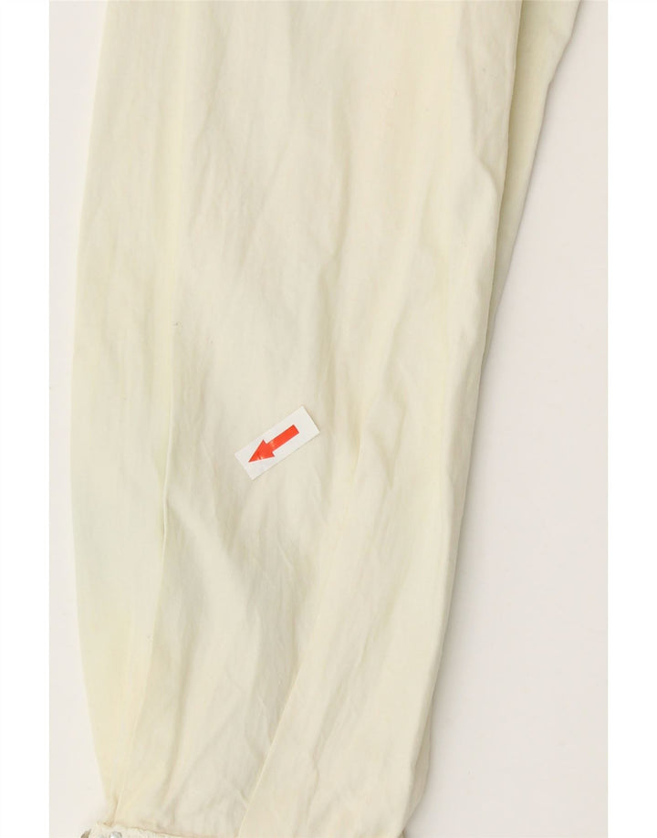 Damska bluzka koszulowa w stylu vintage UK 12 Średnia złamana biel w kwiaty