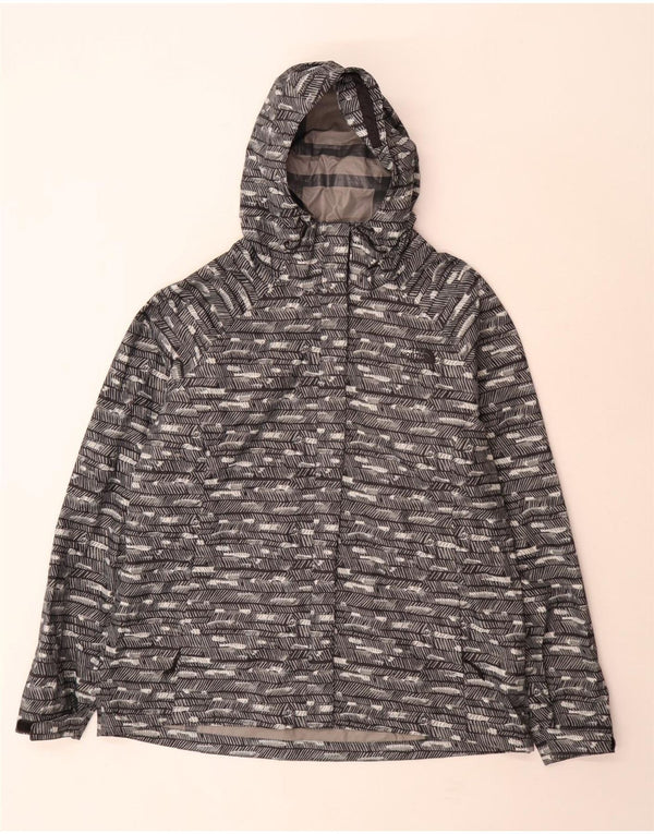 Damska kurtka przeciwdeszczowa z kapturem The North Face UK 18 XL, szara, z poliestru w paski