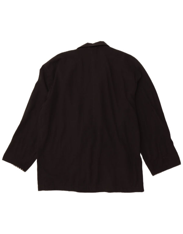 Męska marynarka dwurzędowa VINTAGE UK 42 XL, czarny poliester