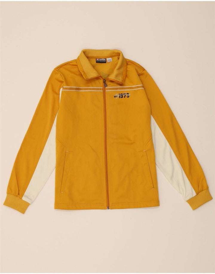 LOTTO Boys Tracksuit Top Jacket 13-14 Years Large Yellow Colourblock Vintage Lotto and Second-Hand Lotto from Messina Hembry 
