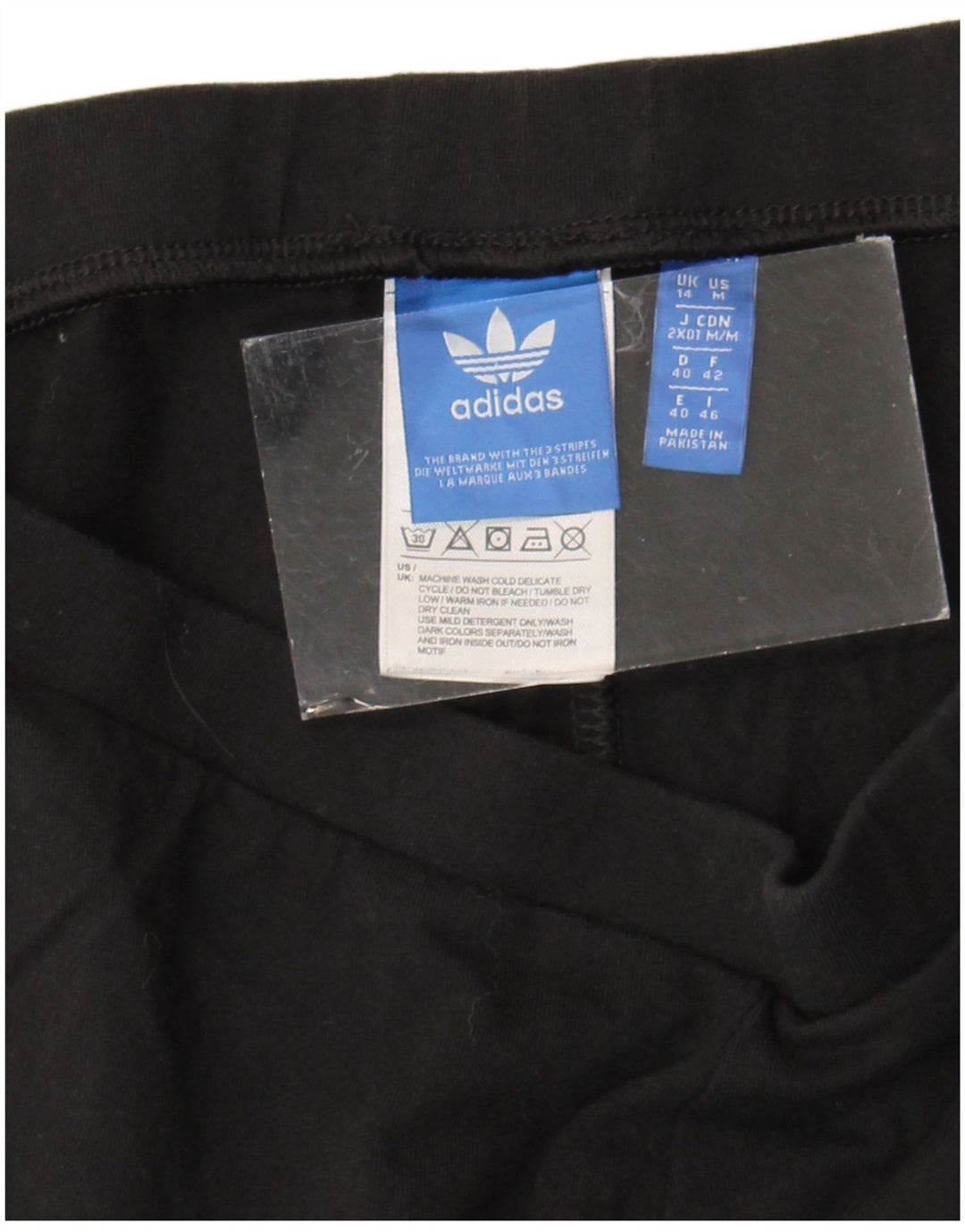 Legginsy damskie Adidas UK 14, średnie czarne, bawełniane