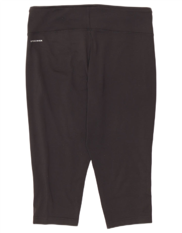 Damskie legginsy Reebok Capri UK 16/18, duże, czarne, poliestrowe