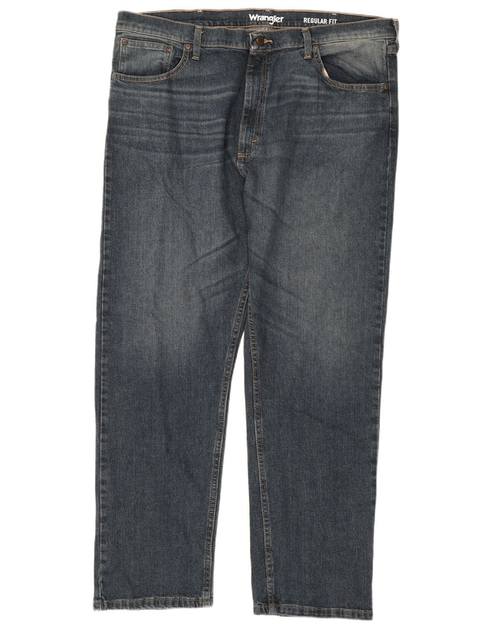Męskie jeansy Wrangler o prostym kroju W40 L30, niebieskie, bawełniane