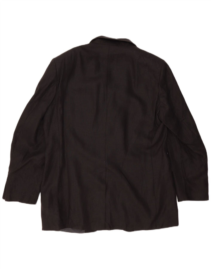 Marks & Spencer Męska marynarka zapinana na 3 guziki UK 40, duża, czarna lniana