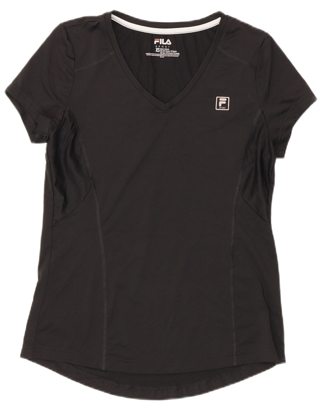 T-shirt damski Fila Top UK 6 XS, czarny poliester