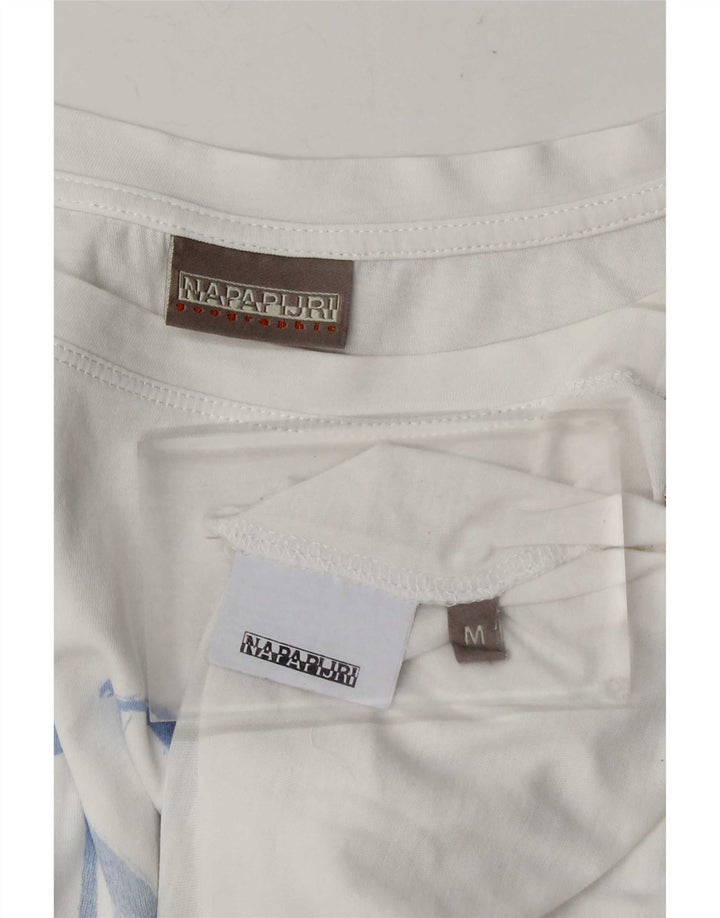 Damska koszulka graficzna Napapijri Top UK 14 Medium White
