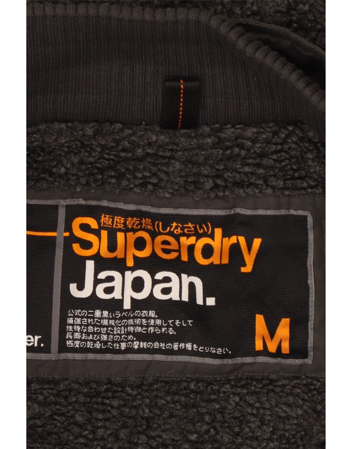 Męska kurtka parka z kapturem Superdry, UK 38, średnioszary poliester
