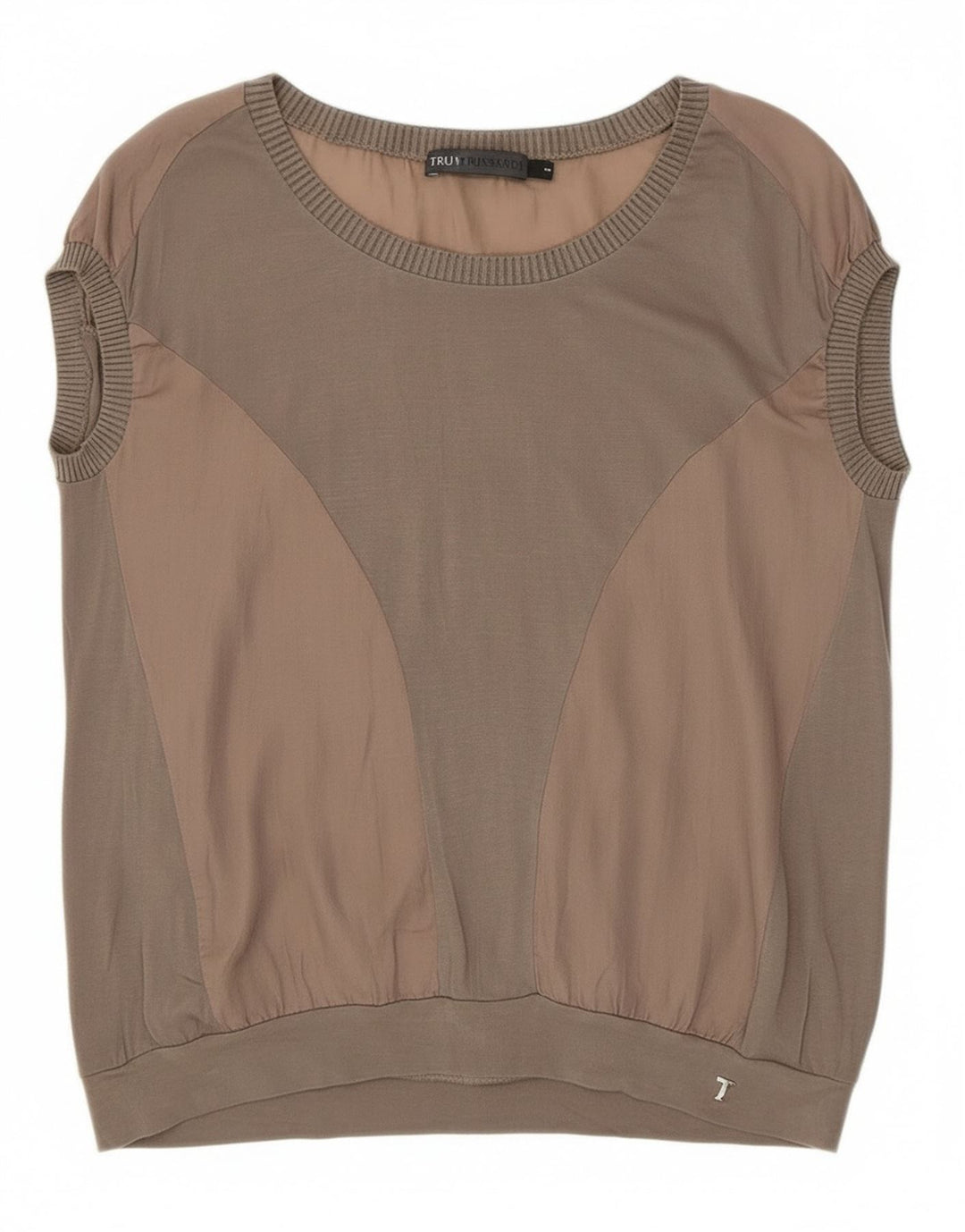 Damska koszulka Trussardi Jeans Top UK 10 Small Grey Colorblock