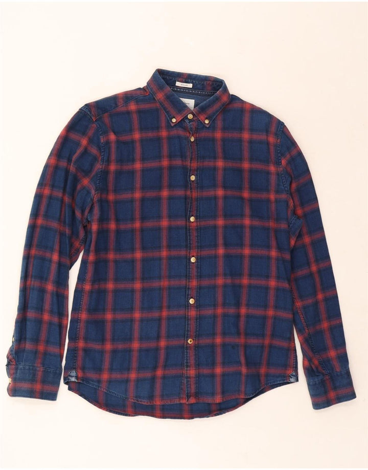 PEPE JEANS Mens Shirt Large Blue Check Cotton Vintage PEPE Jeans and Second-Hand PEPE Jeans from Messina Hembry 