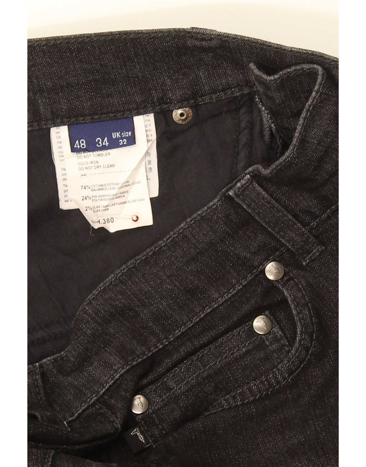 Męskie proste dżinsy Trussardi W32 L32 Czarne bawełniane