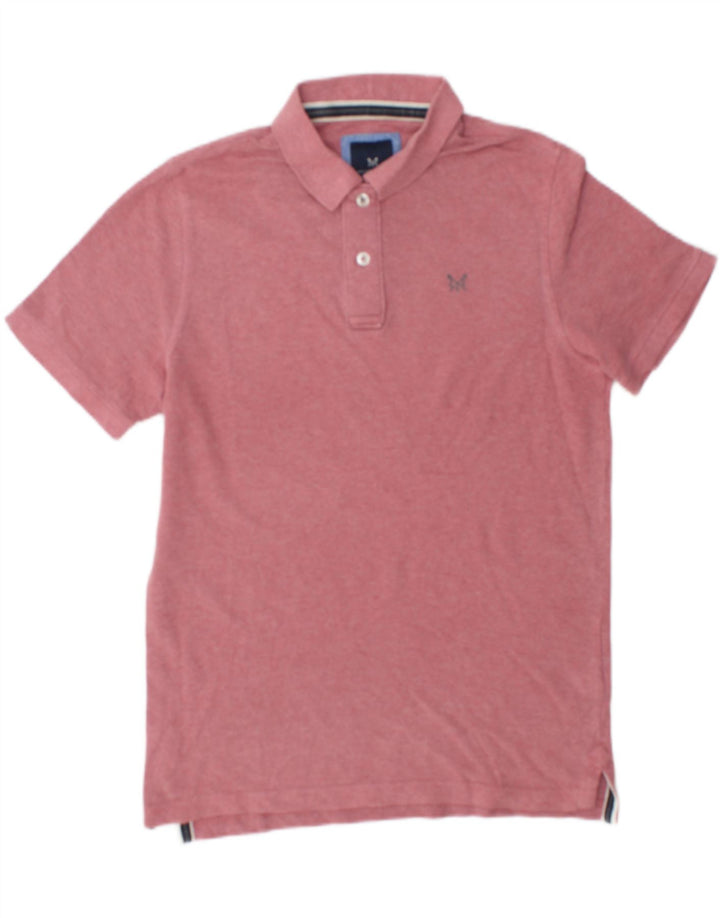 Męska koszulka polo Crew Clothing Średnioróżowa, bawełniana