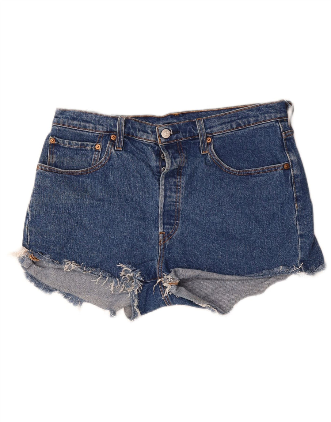 Damskie spodenki jeansowe Levi's 501 W32, duże, niebieskie, bawełniane