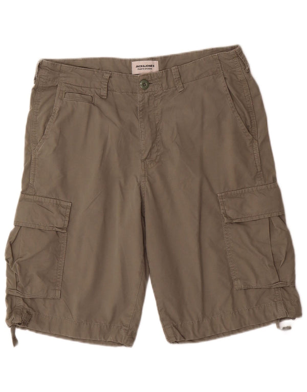 Męskie spodenki cargo Jack & Jones, małe W29, bawełna khaki
