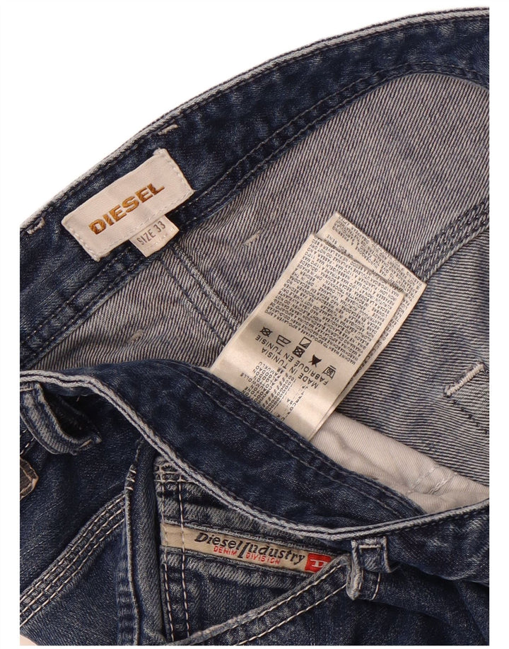 Męskie spodenki jeansowe Diesel w trudnej sytuacji W33 Średnioniebieskie bawełniane