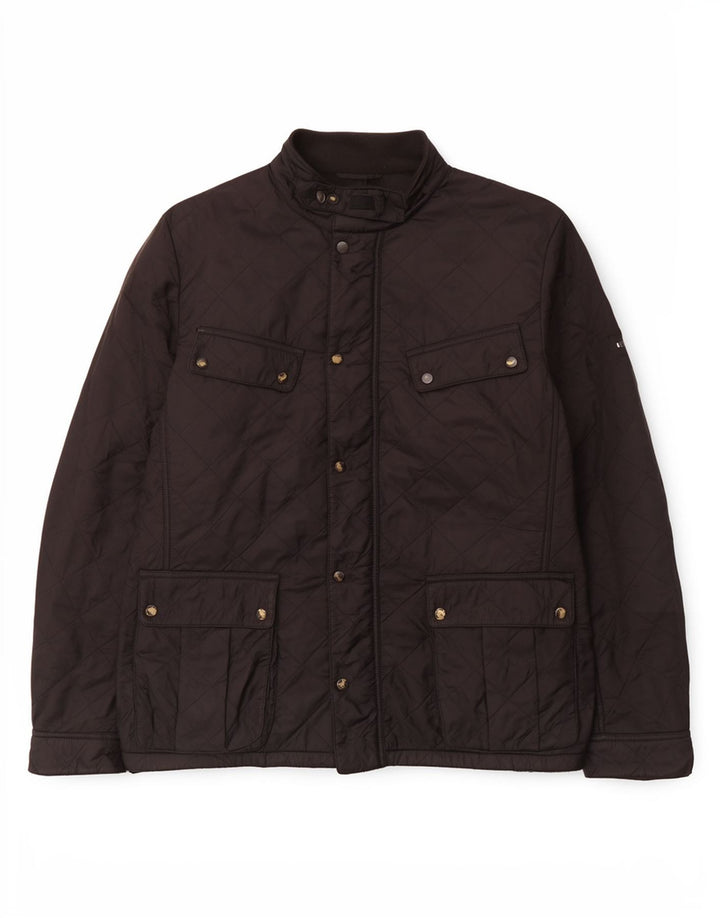 Męska pikowana kurtka Barbour UK 42 XL, czarna, poliamid