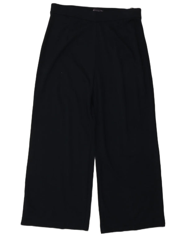 MARKS & SPENCER Womens Casual Trousers UK 16 Large W33 L27 Navy Blue