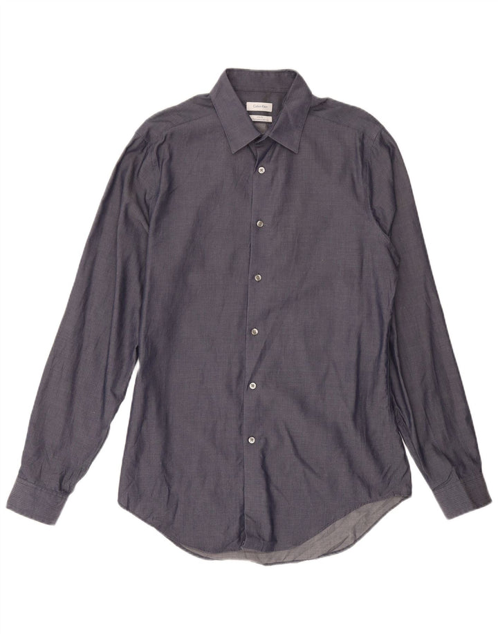 Koszula męska Calvin Klein Jeans, rozmiar 15 1/2, średni granat, jodełka