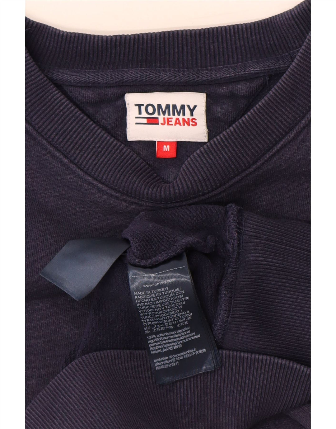 Damska bluza dresowa TOMMY HILFIGER UK 14, średnia, granatowa, bawełniana