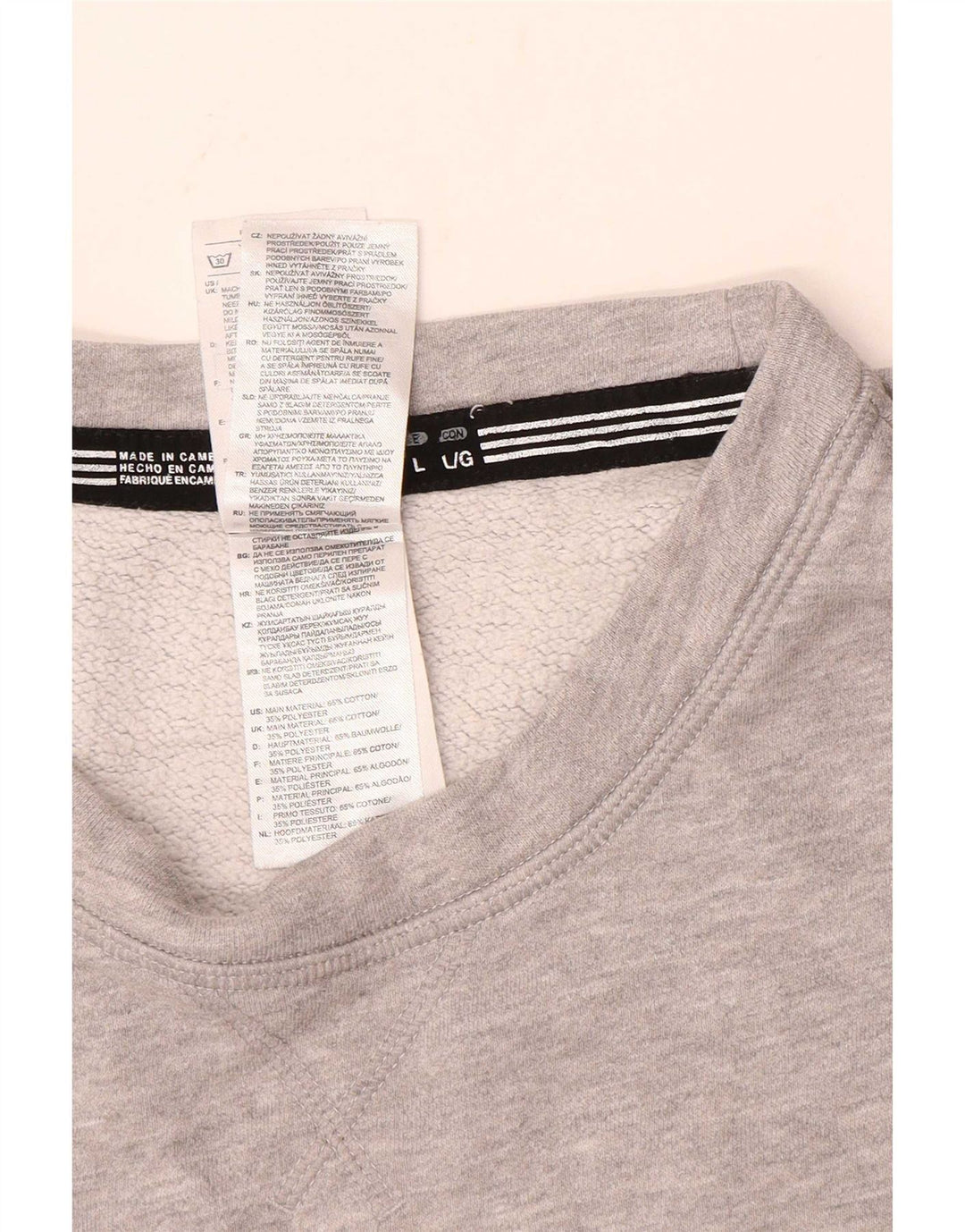 Męska bluza Adidas z grafiką, duża, szara, bawełniana