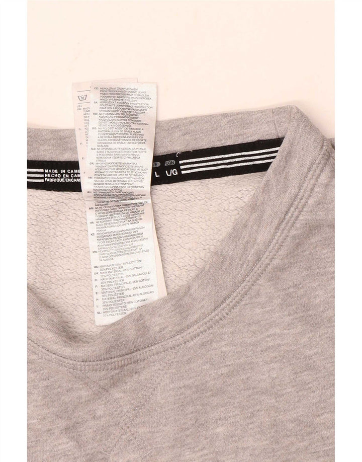 Męska bluza Adidas z grafiką, duża, szara, bawełniana