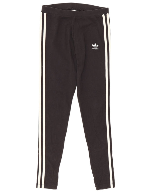 Legginsy Damskie Adidas UK 10 Małe Czarne Bawełniane