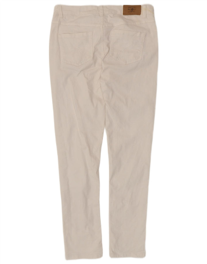 DACK'S Damskie jeansy slim IT 44 Medium W32 L28 Biała bawełna