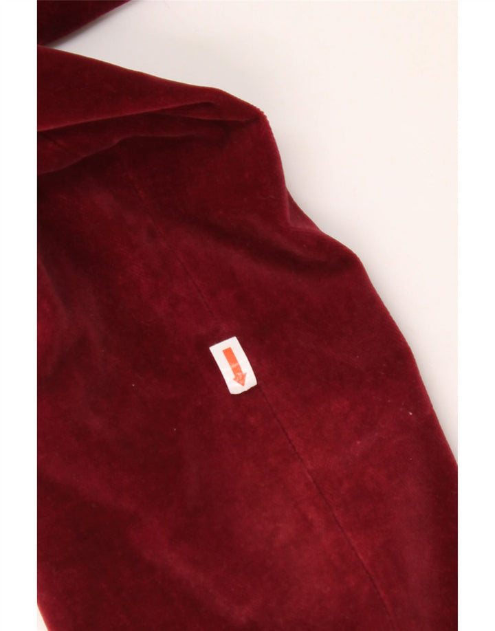 COUNTRY CASUALS Damska aksamitna marynarka zapinana na 2 guziki UK 14, duża, bordowa