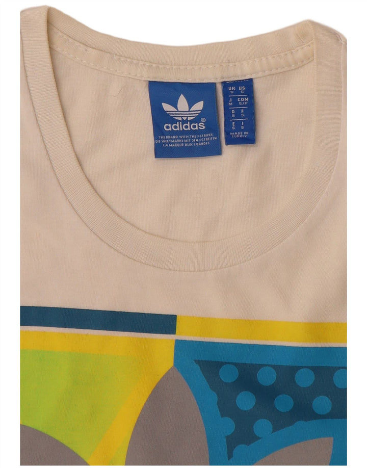 Męska koszulka z grafiką Adidas, mała, biała
