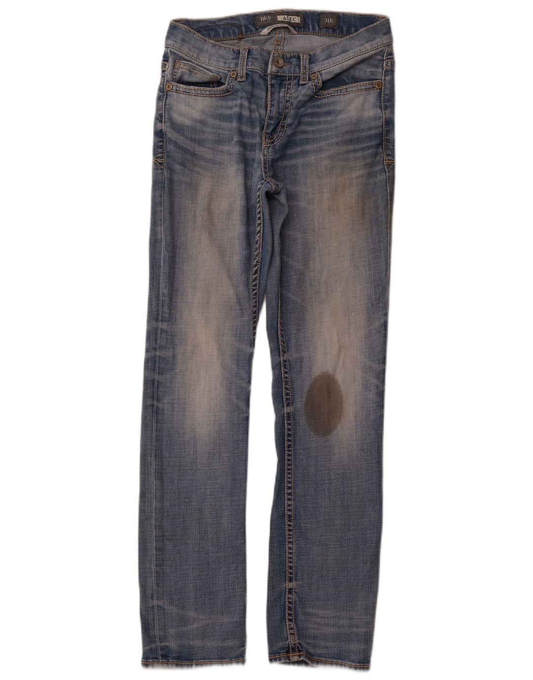 Damskie jeansy BKE Alec Straight W31 L31 Niebieskie bawełniane