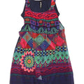 Desigual damska sukienka podstawowa bez rękawów w abstrakcyjny wzór EU 34 XS granatowa